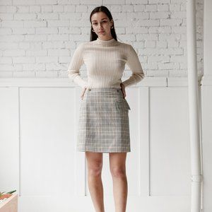 ACNE STUDIOS Ivonne Glossy Check Skirt